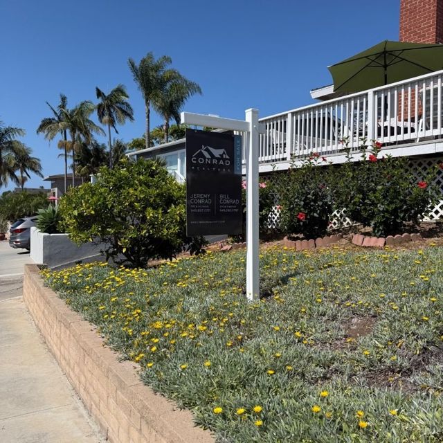 Real estate sign and post installed by R.E.S.S. at a Newport Beach property
